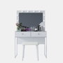 Hanah Home Mesa de Maquillaje con 10 Focos y Puff Blanco BJ164 - 4481